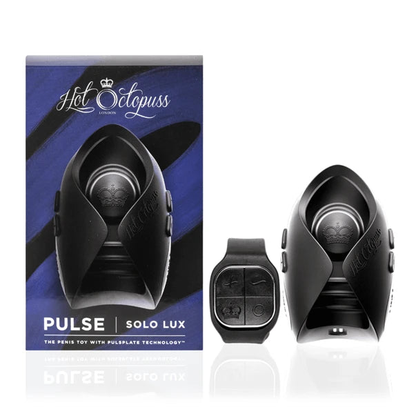 PULSE SOLO LUX – Powerful Hands-Free Vibrating Masturbator with Edging Action & Wrist-Remote