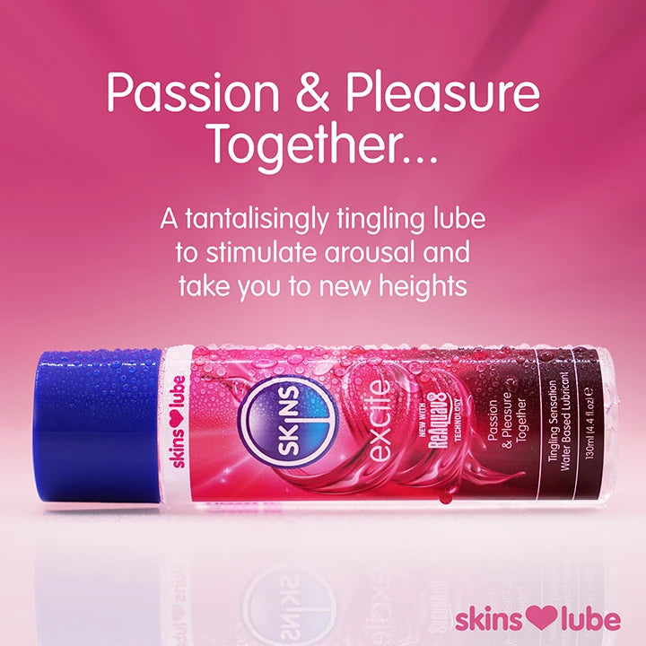 Skins Excite Tingling Water Based Lubricant 4.4 fl oz (130ml)