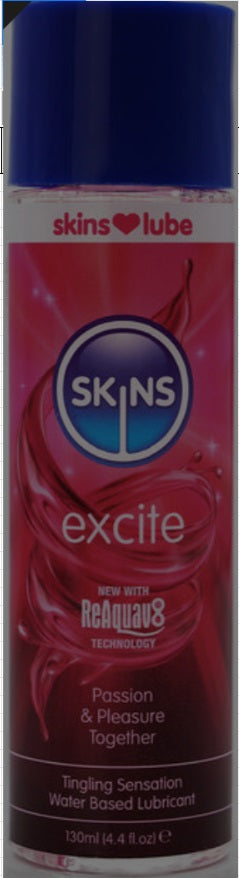 Skins Excite Tingling Water Based Lubricant 4.4 fl oz (130ml)